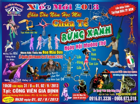 Chương trình xiếc đặc biệt chào mừng năm học mới